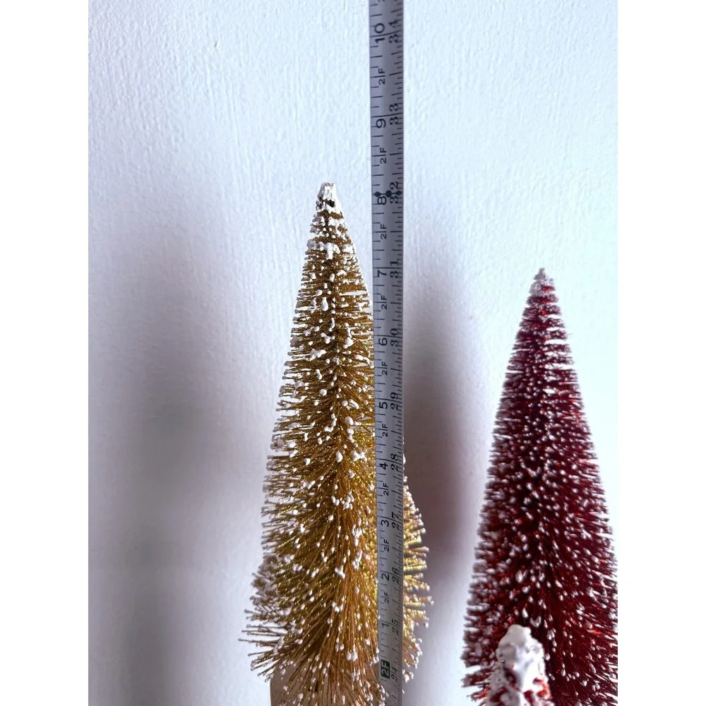 Repurposed Staircase Pedestal Christmas Trees Pipe Cleaner Handmade Holiday‎